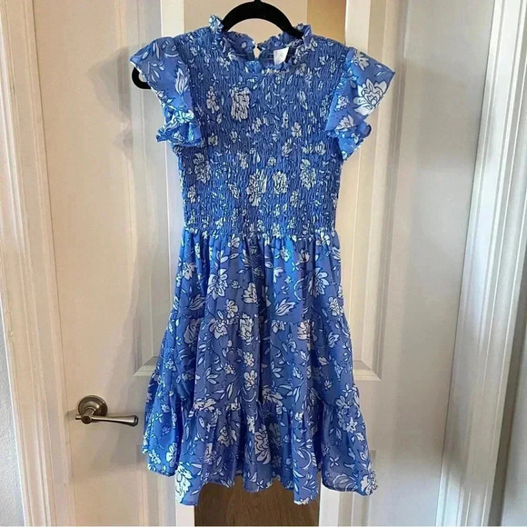 165 J. Marie Women's The Alexandra Ruched Dress Size XS Color Blue White - Picture 3 of 7